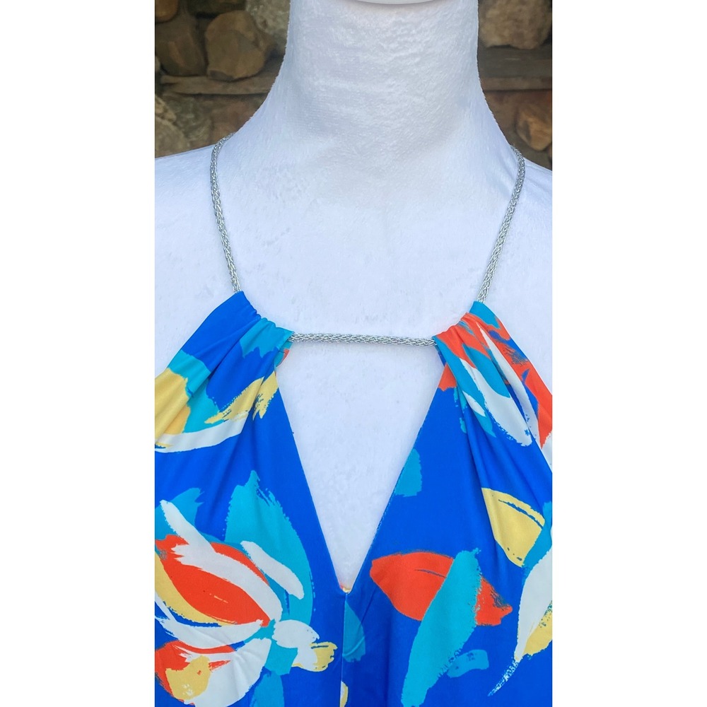 Banana Boat Sundress Size Medium New With Tags Floral Halter Sharkbite BB882 - Picture 3 of 8